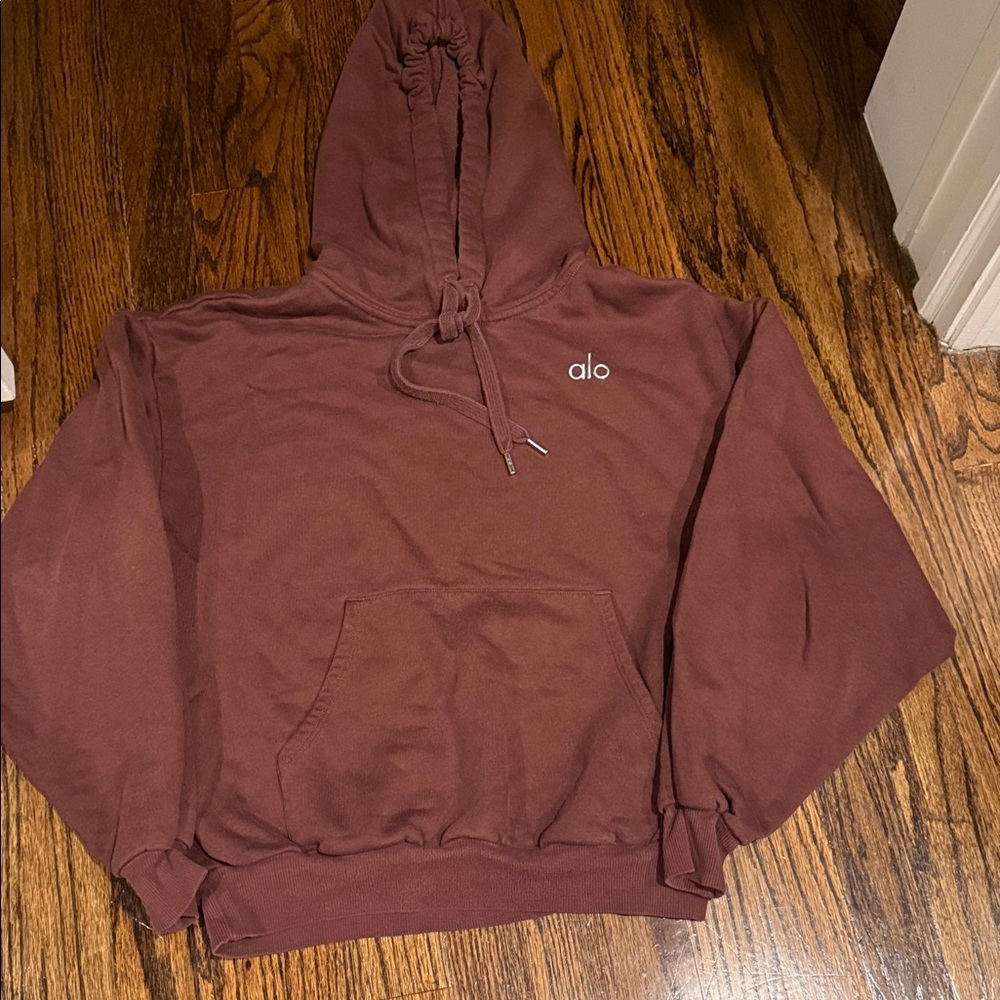 ALO Yoga Maroon Hooded Sweatshirt